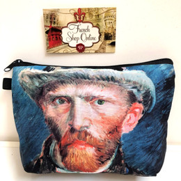 Vincent Van Gogh Self Portrait With Hat 1887 Navy Cosmetic bag