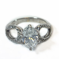 1.1ct Oval Diamond Engagement Ring