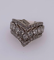 Vintage Style V Shaped Eternity Band