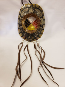 Turtle Shell DreamCatcher with Medicine wheel 