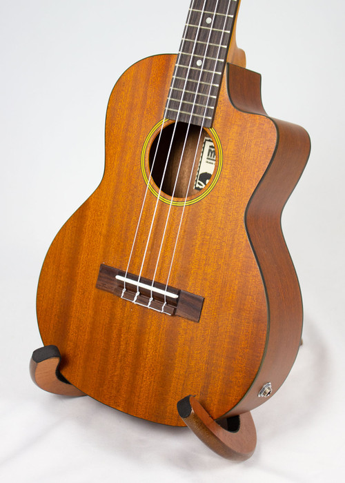 Makai Mahogany Tenor Cutaway Electric Ukulele Fan Guitar and Ukulele