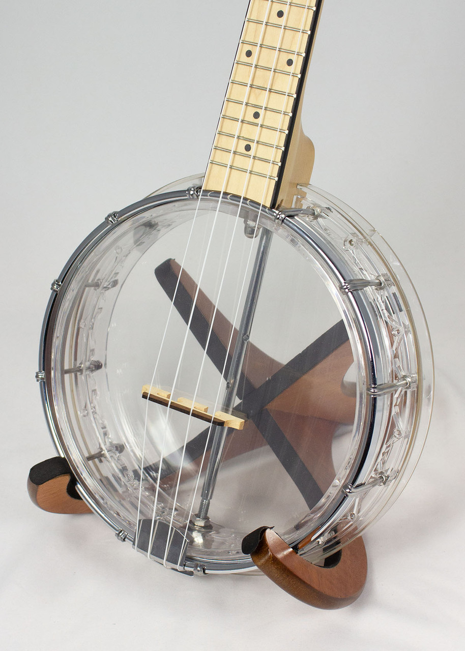 Goldtone Little Gem Clear Acrylic Banjo Ukulele Fan Guitar and Ukulele