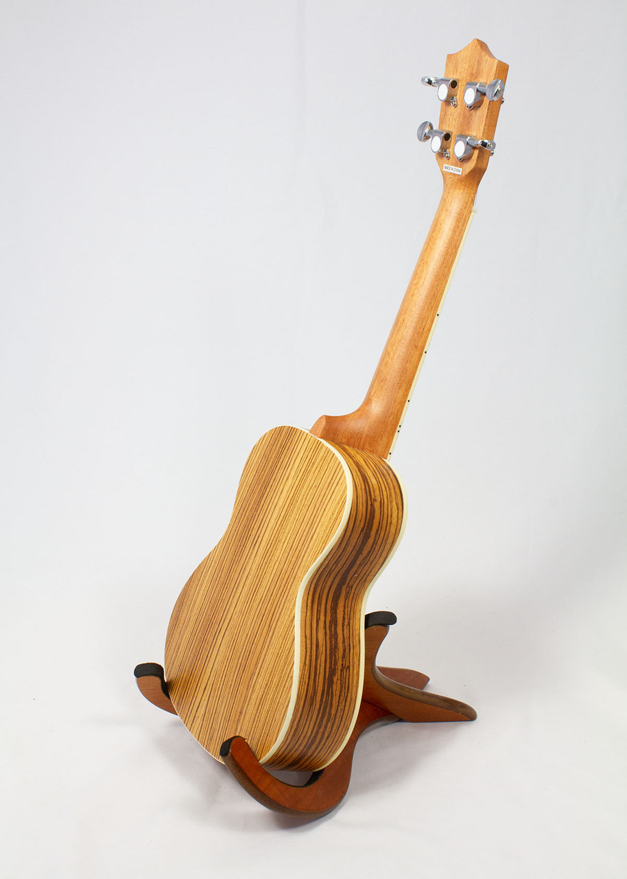 Amahi Zebrawood Concert Ukulele Fan Guitar and Ukulele