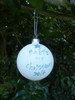Gorgeous Frosted Glass Bauble with Blue Glitter words
