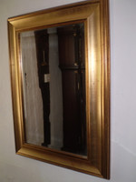 Vintage  Danish 1970's Gold Gilt Mirror,Measures 50cms  Height x 30cms Width