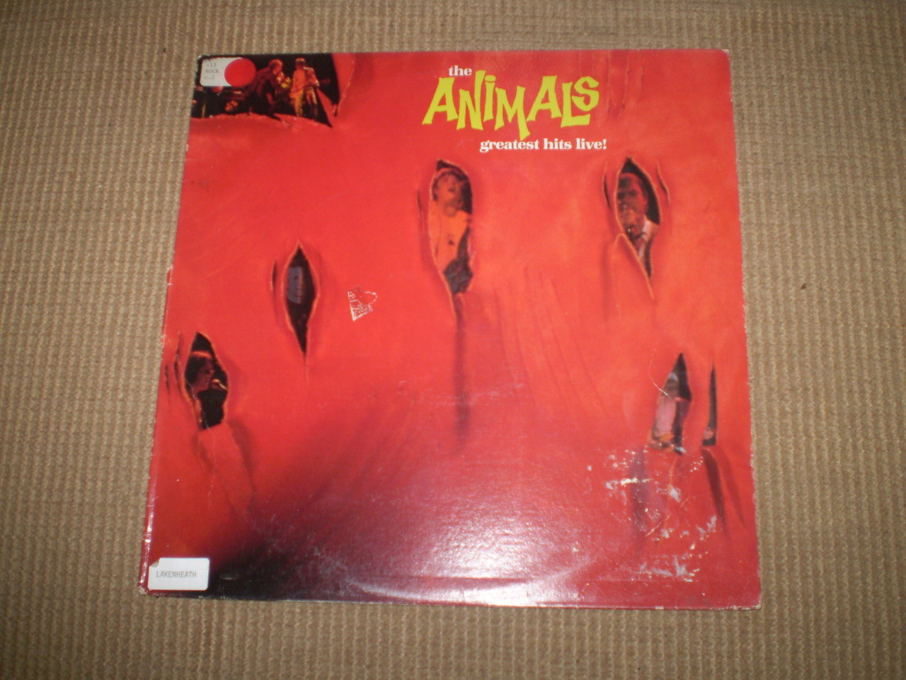 The Animals Greatest Hits Live Vinyl LP Album, Superb Vinyl, some wear to  cover - The Garden Room