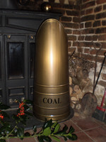 English Brass hand made Coal Hod, fireside tools