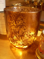 Luxury Christmas mercury copper glass Tea-Light holder
