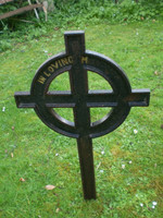 Edwardian Celtic Cross Horse Grave Marker, in loving memory, cast iron