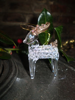 Stunning Danish Crystal Christmas Hanging Reindeer