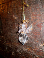 Danish Christmas Crystal praying Angel wearing Teardrop Dress