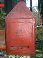 Industrial Salvage, Mega Rare 1930's Large Germ American Oil Can