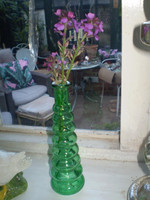 Vintage 1960's Little Green Glass Vase