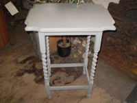 Vintage French Bohemian Scrolled Legs table, Painted Furniture