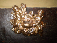 Gorgeous Danish Wall hanging Cherubs with font, ornament, Christmas