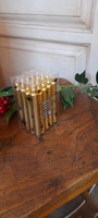 Pack of 20 Dutch Christmas Metallic Gold tapered Pencil candles, 10cms x 1cm