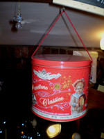 Vintage large empty Italian Christmas panettone Tin, Great condition