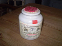 Vintage French ceramic moutarde jar, Kitchenalia