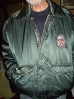 Vintage 1980's reproduction Tom Cruise American air force quilted jacket size 42 inch chest