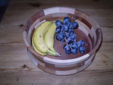 Danish 1970's timber fruit bowl