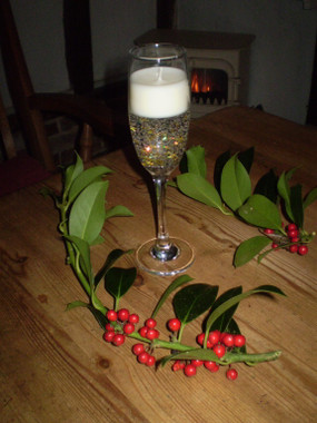 Real Glass with Real burning candle