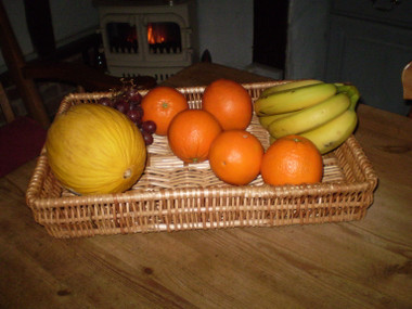 This Danish retro fruit basket is nice and large for holding your fruit