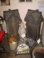 Wonderful hand carved sandstone estate entry posts