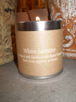 Cornish stunning White Jasmine scented candle tin, Natural wax, slow burning.