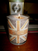 English Plant Wax Candle Votive, Herb, Rosemary & Thyme