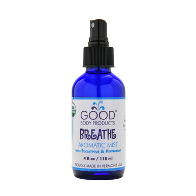 Good Body Products Organic BREATHE Aromatic Mist with Eucalyptus & Peppermint