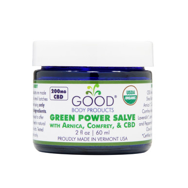 Good Body Products GREEN POWER SALVE with Arnica, Comfrey, & CBD