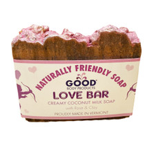 Good Body Products LOVE BAR Coconut Milk Soap with Rose and Clay