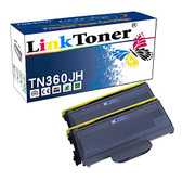 LinkToner TN360 Double High Yield Black Compatible Toner Cartridge for 2 Pack Brother TN-360 BK Laser Printer DCP-7030, DCP-7040, DCP-7045N