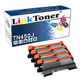 LinkToner TN450 Compatible 4 PackToner Cartridge High Yield for Brother TN-450 BK TN-420 Laser Printer HL-2240, HL-2240D, HL-2242D, HL-2250DN