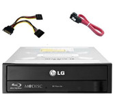 LG 16x Blu Ray/DVD/CD Burner Writer Drive + 3D play back burning Software+cables