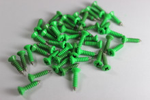 Corrosion Resistant Neon Green Powdercoated Pickguard Screws (qty 25)