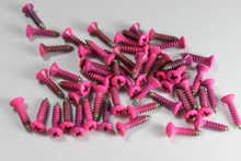 Corrosion Resistant Neon Pink Powdercoated Pickguard Screws (qty 25)