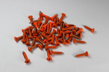 Corrosion Resistant Neon Orange Powdercoated Pickguard Screws (qty 25)