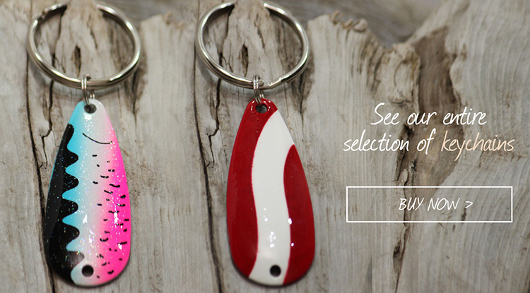 Handcrafted Maine made eye catching fishing lure jewelry