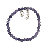 Beaded Purple Lavender Mermaid Bracelet Beach Jewelry 