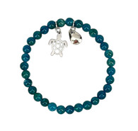  Beaded turquoise tone blue Turtle Stretch Bracelet