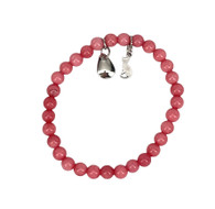 Pink Tone CAT / KITTEN Beaded Stretch Bracelet PET Jewelry 