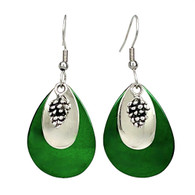 GREEN PINECONE EARRINGS MAINE JEWELRY NATURE PIECE