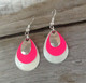Pink and White Sparkle Earrings