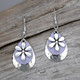 Lavender flower earrings.
