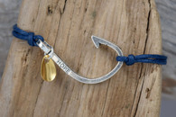 Fish Hook Bracelet: symbol of hope.  With a gold plated fishing lure.