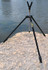 The tripod features an abrasive-free V rest with a handy line slot so you can fish with an open bail.