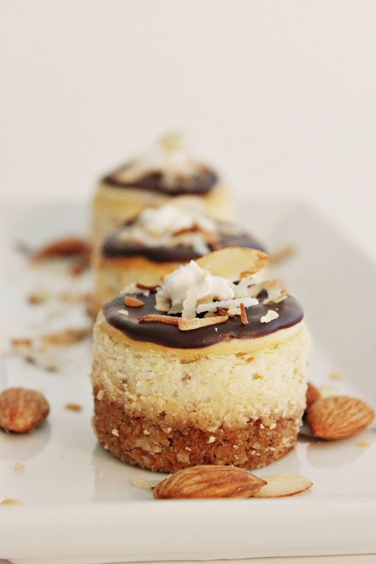 Almond Joy Mini Cheesecakes - Six included
