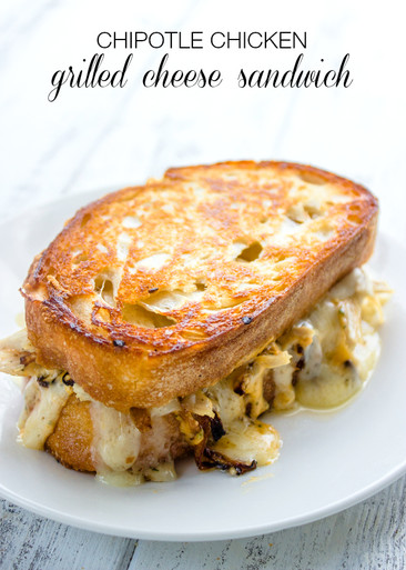 Chipotle Chicken Grilled Cheese Sandwich - (Free Recipe below)