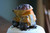 Fondant dumptruck cake topper made by making a mold of a plastic children's toy. 